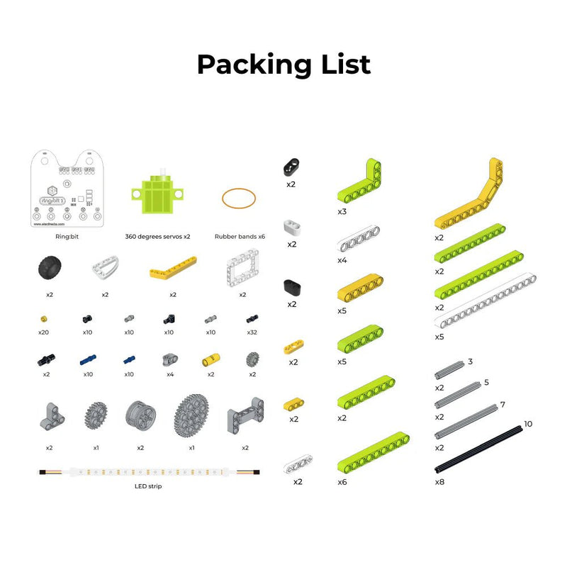 ELECFREAKS micro:bit 6‑in‑1 Ring:bit Bricks Pack - CREATESPACE